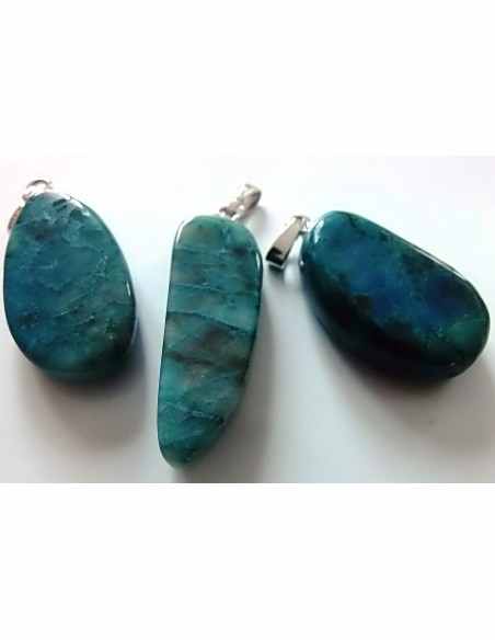 Shattuckite et chrysocolle pendentif