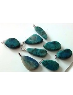 Shattuckite et chrysocolle pendentif 2