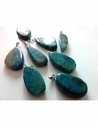Shattuckite et chrysocolle pendentif