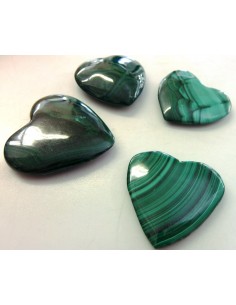 Coeur Malachite cabochon