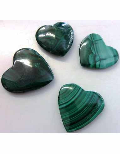 Coeur Malachite cabochon