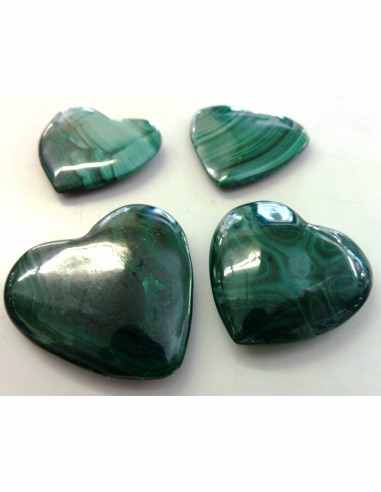 Coeur Malachite cabochon