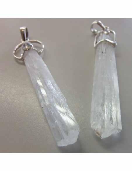 Scolecite - zéolite monté en argent pendentif Scolecite - zéolite monté en argent pendentif