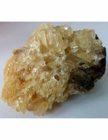 Calcite, fluorite dore cristallisé forme oiseaux