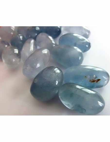 Celestine, celestite roulée 13 a 18g