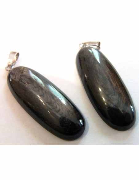 Labradorite purple, Hypersthene pendentif Labradorite purple, Hypersthene pendentif