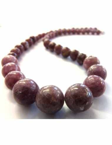 Lepidolite collier en chute