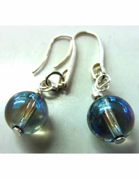 Boucles aqua aura bleu siberien Boucles aqua aura bleu siberien
