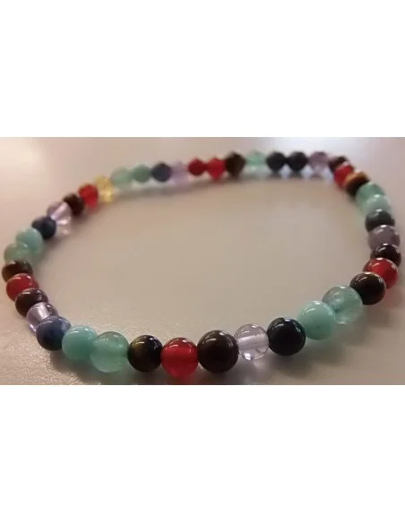 bracelet 4mm sept chakras