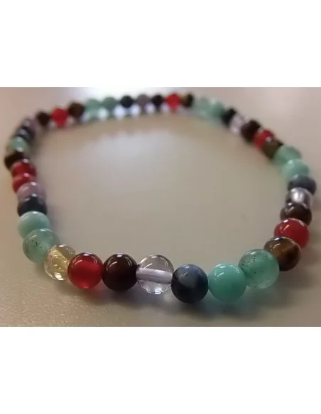 bracelet 4mm sept chakras