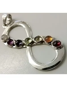 7 chakras pendentif argent