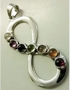7 chakras pendentif argent 2
