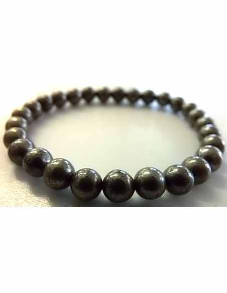 Bracelet femme pyrite 6mm