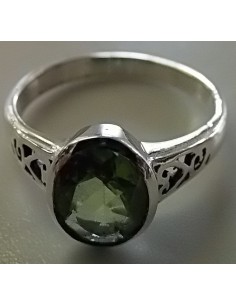 Péridot bague argent