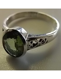Péridot bague argent 2