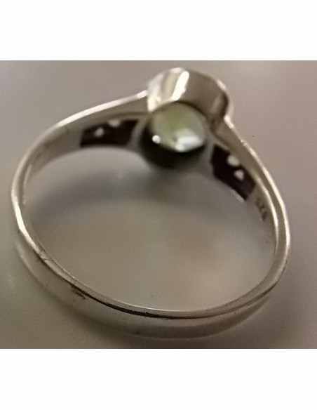 Péridot bague argent
