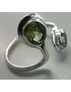 Péridot bague reglable argent 2