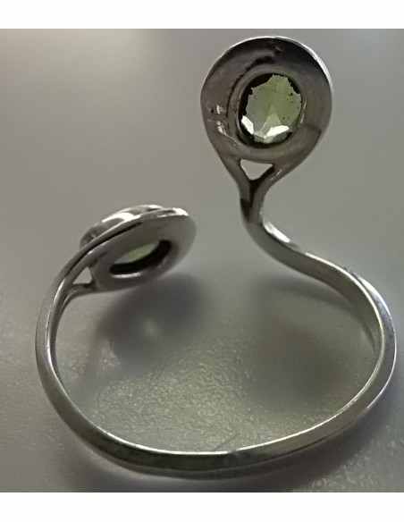 Péridot bague reglable argent