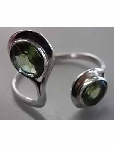 Péridot bague reglable argent