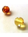 Perles d'ambre boule 4mm création de bijoux