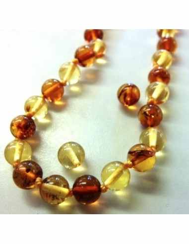 Perles d'ambre boule 4mm création de bijoux