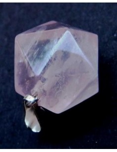 Icosaedre pendentif quartz rose