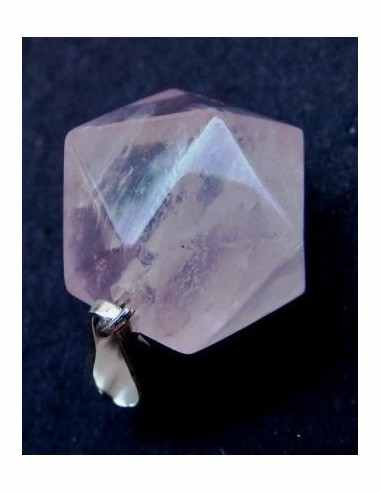 Icosaedre pendentif quartz rose