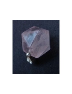 Icosaedre pendentif quartz rose 2