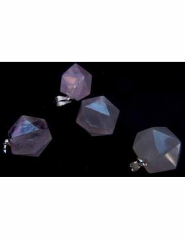 Icosaedre pendentif quartz rose