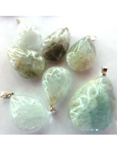 Aigue marine goute pendentif