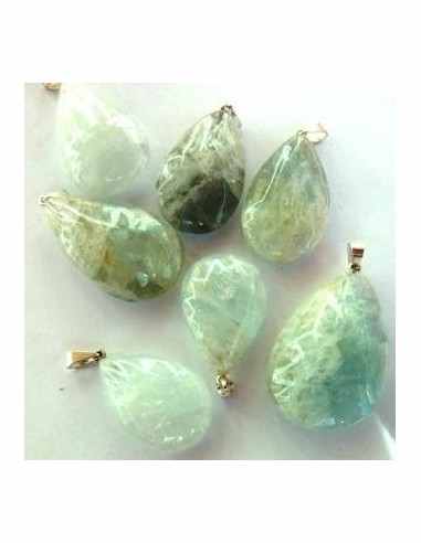 Aigue marine goute pendentif