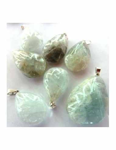 Aigue marine goute pendentif