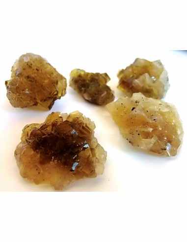 Fluorite jaune cristalisé 