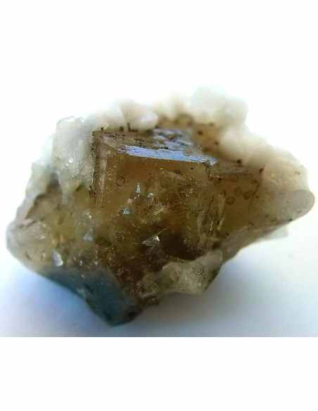 Fluorite jaune avec adamite Fluorite jaune avec adamite