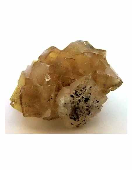 Fluorite jaune avec adamite Fluorite jaune avec adamite