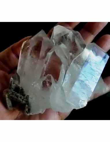 Quartz fantome vert geode 8cm