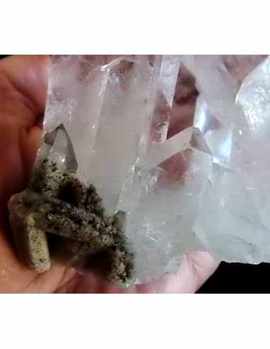 Quartz fantome vert geode 8cm