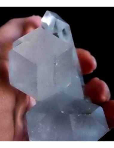 Quartz fantome vert geode 8cm