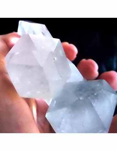 Quartz fantome vert geode 8cm