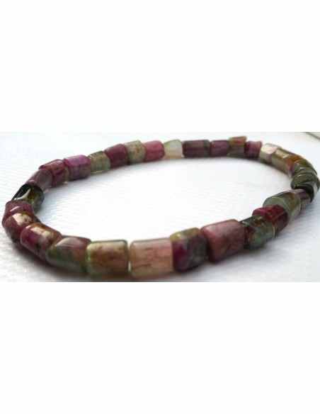 Bracelet hommeTourmaline melon d'eau Bracelet hommeTourmaline melon d'eau