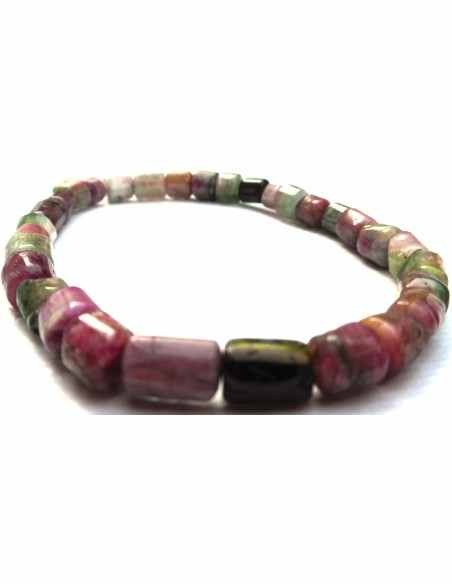 Bracelet hommeTourmaline melon d'eau Bracelet hommeTourmaline melon d'eau