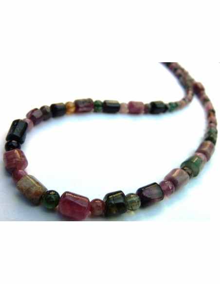 Tourmaline melon d'eau collier