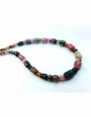 Tourmaline melon d'eau collier