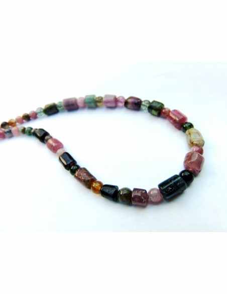 Tourmaline melon d'eau collier