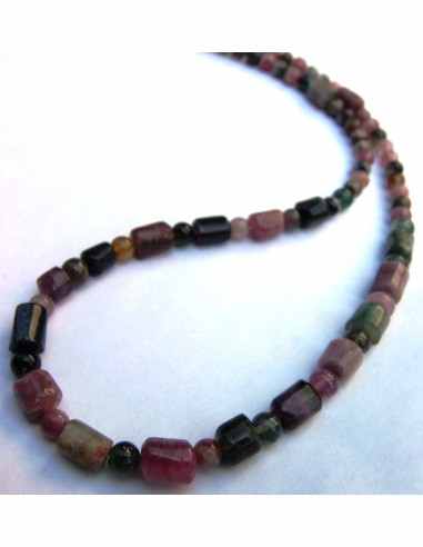 Tourmaline melon d'eau collier