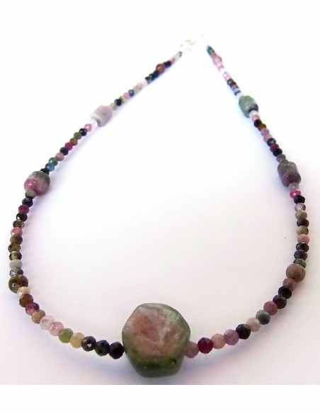 Collier Tourmaline pasteque Collier Tourmaline pasteque