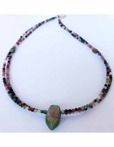 Collier Tourmaline pasteque