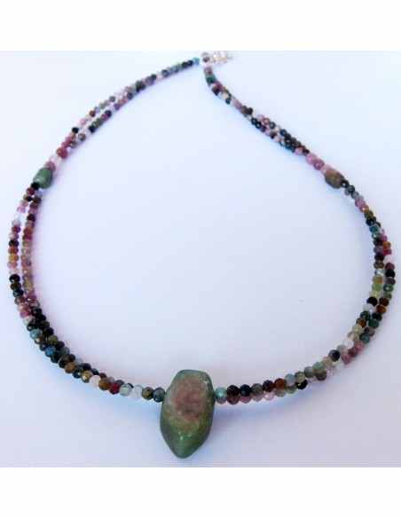 Collier Tourmaline pasteque