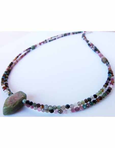 Collier Tourmaline pasteque
