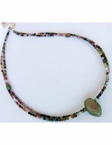 Collier Tourmaline pasteque